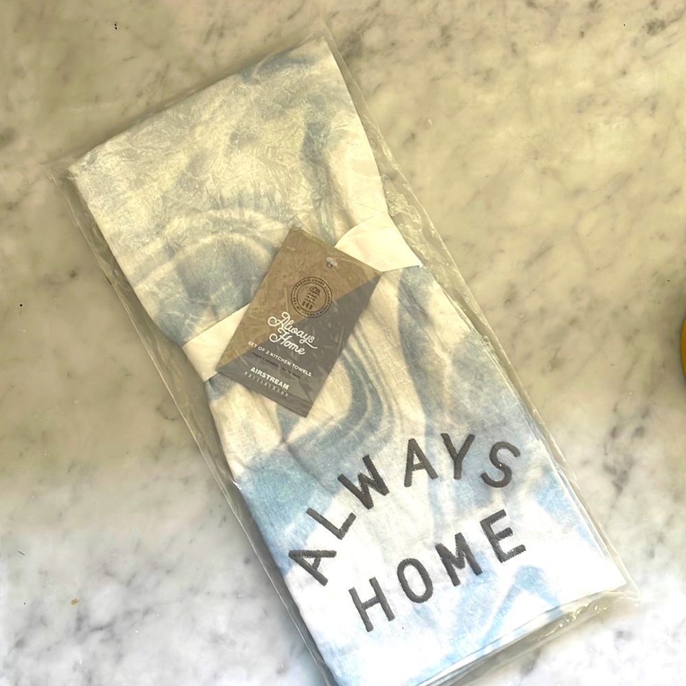 Pottery Barn “Always Home” Airstream Collection set of 2 dishtowels
